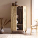 Rattan Double Wardrobe with 1 Drawer, Natural - Image 13