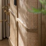 Curved Rattan Double Wardrobe, Natural - Image 4