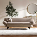 Mink Velvet Dual-Purpose 2-Seater Sofa Bed for Contemporary Indian Living Spaces