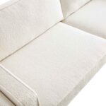 LuxeBoucle 3-Seater Sofa in Elegant Beige Fabric - Image 9