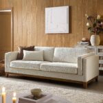 LuxeBoucle 3-Seater Sofa in Elegant Beige Fabric - Image 2