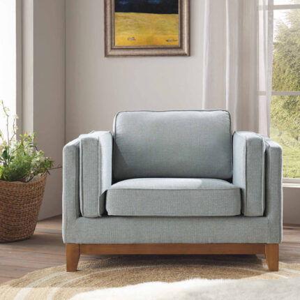 Fabric 1-Seater Sofa – Modern Single Seater for Home & Office