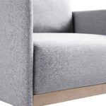 Soft Grey Marl Fabric Armchair for Living Room, Bedroom - Image 4