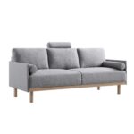 3-Seater Sofa in Grey Marl Fabric - Image 3