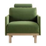 Luxe Green Velvet Armchair for Living Room, Bedroom & Lounge Seating - Image 3