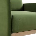 Luxe Green Velvet Armchair for Living Room, Bedroom & Lounge Seating - Image 5