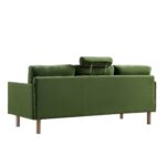 EmeraldPlush 3-Seater Sofa in Deep Green Velvet - Image 3