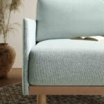 Green Fabric Armchair for Living Room & Bedroom Seating - Image 3