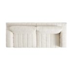 3-Seater Sofa in Soft Beige with Solid Wooden Base - Image 3