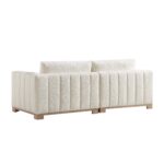 3-Seater Sofa in Soft Beige with Solid Wooden Base - Image 11