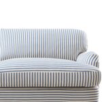 LineaWeave 3-Seater Sofa in Blue Striped Linen Blend - Image 13
