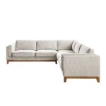 Grande Corner Sofa in Oatmeal Woven Fabric - Image 7