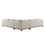 Grande Corner Sofa in Oatmeal Woven Fabric - Image 4