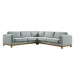 Corner Sofa in Soft Sage Woven Fabric - Image 13