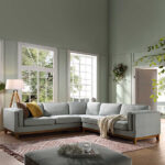 Corner Sofa in Soft Sage Woven Fabric - Image 4