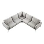 Corner Sofa in Premium Grey Marl Fabric - Image 6