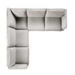 Corner Sofa in Premium Grey Marl Fabric - Image 11
