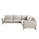 OatLuxe Grande Corner Sofa in Soft Oatmeal Fabric - Image 7