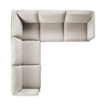 OatLuxe Grande Corner Sofa in Soft Oatmeal Fabric - Image 8