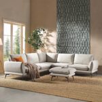 OatLuxe Grande Corner Sofa in Soft Oatmeal Fabric - Image 2