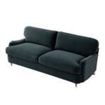 Velvet 3-Seater Convertible Sofa Bed for Spacious Modern Indian Homes - Image 4