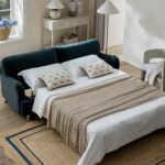 Velvet 3-Seater Convertible Sofa Bed for Spacious Modern Indian Homes - Image 2