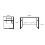 Walnut Computer Desk for Home Office – Compact 100×50×72 cm Study & Work Table - Image 3