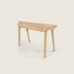 Natural White Oak Finished Wooden Study Desk for Home Office & Students - Image 2