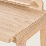 Natural White Oak Finished Wooden Study Desk for Home Office & Students - Image 5