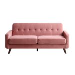 PlushVelvet 3-Seater Sofa in Blush Pink - Image 10