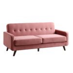 PlushVelvet 3-Seater Sofa in Blush Pink - Image 9