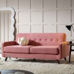 PlushVelvet 3-Seater Sofa in Blush Pink - Image 2