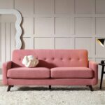 PlushVelvet 3-Seater Sofa in Blush Pink