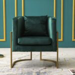 Soft Green Velvet Armchair for Living Room, Bedroom & Stylish Lounge Seating - Image 4
