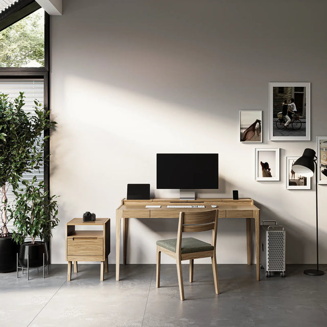 Nova_Desk_Caisson__Side_Table_LS_24-1600x1600webp-White_Oak Heritage White Oak Solid Wood Study & Work Desk - Image 1