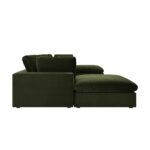 VelvetVerde 6-Piece Modular U-Shape Sofa Set in Deep Green Velvet - Image 4