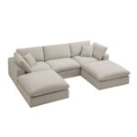 5-Piece Modular U-Shape Fabric Sofa Set - Image 4