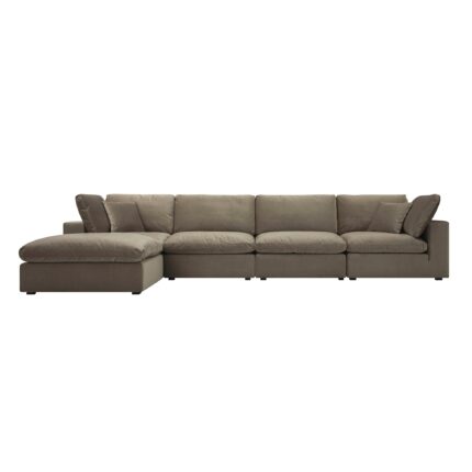 VelvetEase 4-Piece Modular Chaise Sofa Set