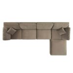 VelvetEase 4-Piece Modular Chaise Sofa Set - Image 3