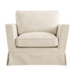 Armchair in Oatmeal Blend for Living Room and Bedroom Seating - Image 5