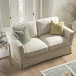 2-Seater Sofa in Oatmeal Linen Blend – Compact, Stylish & Comfortable - Image 5