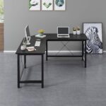 Black L-Shaped Corner Desk – Spacious Modern Workstation for Home & Office - Image 2