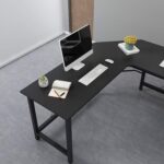 Black L-Shaped Corner Desk – Spacious Modern Workstation for Home & Office - Image 5