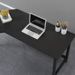 Black L-Shaped Corner Desk – Spacious Modern Workstation for Home & Office - Image 3