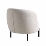 Soft Fabric Armchair with Decorative Ball Cushion for Home & Lounge Comfort - Image 10
