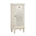 Whitewashed Carved Bathroom Cupboard - Image 12