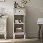 Whitewashed Carved Bathroom Cupboard - Image 2