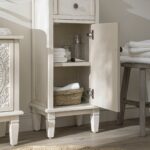 Whitewashed Carved Bathroom Cupboard - Image 3