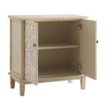 Whitewashed Hand-Carved Small Sideboard – Vintage Distressed Finish - Image 6