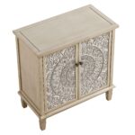 Whitewashed Hand-Carved Small Sideboard – Vintage Distressed Finish - Image 5